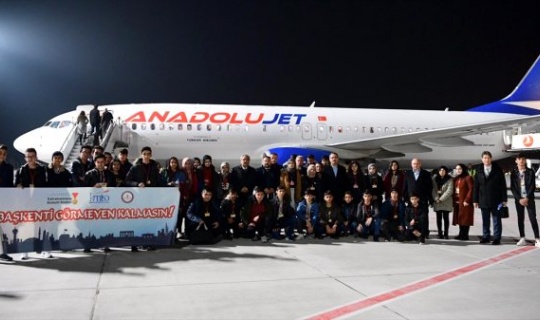 Öğrencilere uçakla Ankara gezisi