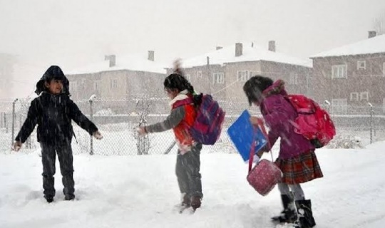 Soğuk hava nedeniyle okullar tatil edildi