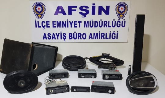 Afşin'de oto teyp hırsızlığı: 3 tutuklama