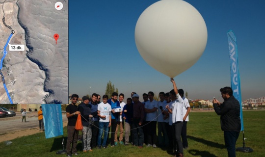 Kayseri'de bırakılan 'Yüksek İrtifa Balonu', Afşin’e düştü