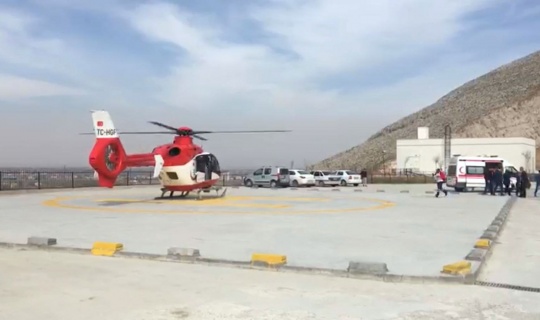 Ambulans helikopter beyin ödemi oluşan kişi için havalandı