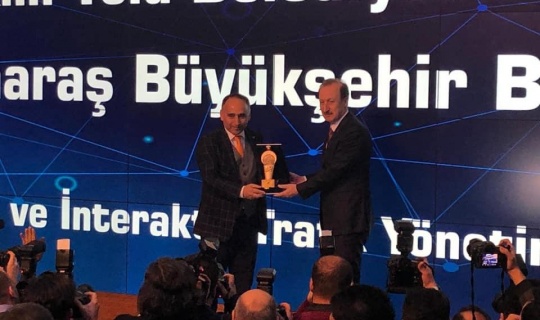 Kahramanmaraş Büyükşehir Belediyesine ödül