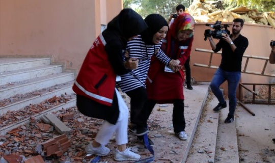 Kahramanmaraş'ta 7,5 büyüklüğünde deprem tatbikatı