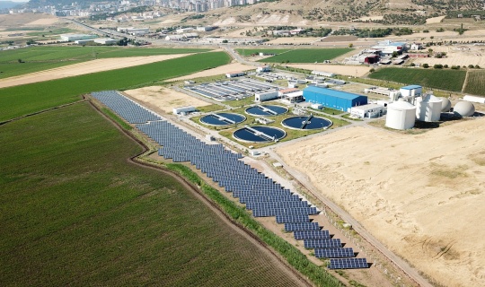 Atık su arıtma tesisine güneş enerji santrali kuruldu