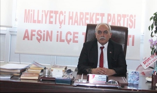 MHP Afşin İlçe Başkanı Aycan’dan Yeni Yıl Mesajı