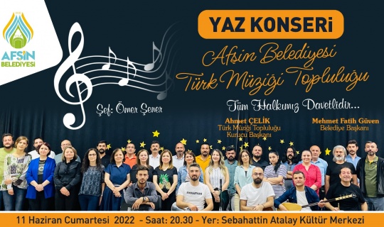 Türk Müziği Topluluğundan Yaz Konseri
