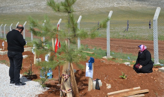 Afşin'de Mezarlıklara Bayram Ziyaretleri Sürüyor