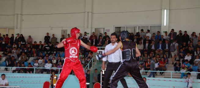 Afşin'de Okullar Arası Wushu Şampiyonası Yapılıyor