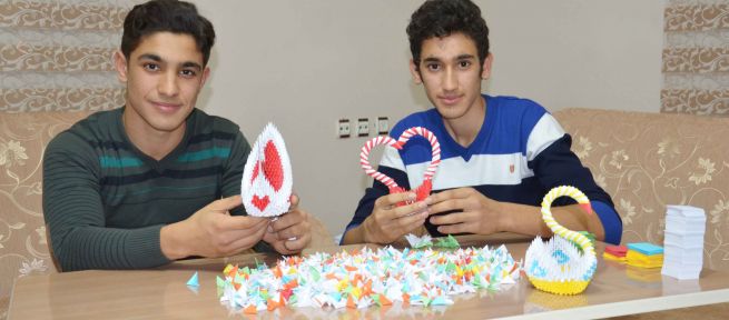 Liseli Kardeşlerin Origami Merakı